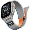 YuiYuKa Cinturino in nylon per Apple Watch Ultra/3/2 38mm 40mm 41mm 42mm 44mm 45mm 46mm 49mm Uomo,Cinturino Trail Loop per Apple Watch 11 iWatch 10 9 8 7 6 5 4 3 SE/2/3