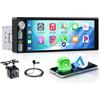 Rimoody DAB+ Autoradio 1 Din Carplay Android Auto Wireless Bluetooth, 6.86'' IPS Touchscreen Stereo con Digitale DAB+ FM Mirror Link Vivavoce Bluetooth Tipo-C USB EQ Controllo del Volante Retrocamera
