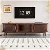 Merax Mobile basso per TV, 165 x 39,5 x 46 cm, retro marrone, con ante scorrevoli e porta pieghevole, stabile supporto per TV fino a 65 pollici, mobili da soggiorno con 5 gambe di supporto