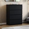 Vida Designs Denver Cassettiera (nero, 4 cassetti)