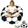 Umllpet Fodera per pouf per adulti, per riporre giocattoli per camera da letto, pouf con cerniera per vestiti, giocattoli (calcio)