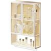 JSRH Mobile da bagno salvaspazio da parete con barra per asciugamani, senza forare sopra il WC, organizer per lavanderia e cucina, porta shampoo e armadietto per medicinali