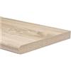 Generico Mensola da muro in legno rettangolare bordata sospesa a parete, scaffale a scomparsa per Libri Quadri Decorazioni, tasselli reggimensola Inclusi (60 x 20 x 1,8 cm, Rovere)