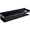 KigKog® Mensola da Doccia Senza Foratura - Mensole Bagno Autoadesivo Nero Opaco Organizzatore da Parete, Acciaio Inox Adesivo Portaoggetti Doccia 40CM, K07-40MB