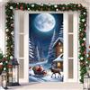 YJSZY Copri Porta Natalizio,Decorazioni Natalizie Per Porta,Copertura Divertente Babbo,Decori Natalizi Appendere Ingresso Banner,Copriporta Natalizio Per Casa,90 X 210 Cm Door Cover con Elastico (Color 6)