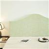 Chickwin Copertura per Testiera Letto, Onda Jacquard Copertura Testiera Letto Antipolvere Universale Copri Testata Elastica Letto Singolo Matrimoniale Una Piazza e Mezza (180cm,Verde Pallido)
