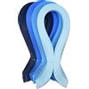CrafTreat Strisce di Carta per Quilling Blu, 500 Pezzi da 3 mm x 30 cm, Carta per Hobby Creativi e DIY, per Decorazione di Biglietti, Cornici, Scrapbooking, Album e Confezioni Regalo