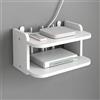 Generic Porta Modem Da Parete Pannelli Ecologici Prodotti Dall'uomo, Progetto Di Allineamento Razionale, Mobile Nascondi Router Wifi Per Soggiorno TV(White,26 * 19.5 * 13cm)