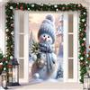 YJSZY Copri Porta Natalizio,Decorazioni Natalizie Per Porta,Copertura Divertente Babbo,Decori Natalizi Appendere Ingresso Banner,Copriporta Natalizio Per Casa,90 X 210 Cm Door Cover con Elastico (Color 4)