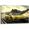 Annick Goutal Quadro Moderno Lamborghini Huracan Giallo Supercar Stampa Su Tela Poster Di Auto Sportive Velocità Di Arte Della Parete Per La Decorazione Della Camera Da Letto (1,30_x_45_cm(Senza cornice))