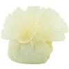 etm Formoso Bomboniera Sacchetto Tondo Porta Confetti 2 Veli con Tirante in Organza Avorio D 25 cm Confezione 25 pz Art C2211