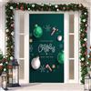 YJSZY Copri Porta Natalizio,Decorazioni Natalizie per Porta Copertura,Fuori Porta Natalizio Copriporta,Natalizia Grande Striscione di Babbo Natale Addobbi Banner Decorazione,90 X 210 Cm (Color 2)