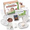 AquaResin Terrazzo Kit (Bianco Carrara) Kit Completo con Gesso Ceramico Made in Italy con Stampi in Silicone per Gesso e Accessori Polvere di Ceramica per DIY e per Creare Superfici Terrazzo
