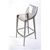 BELLELLI DESIGN Mahi Mahi - Sgabello trasparente Bar in policarbonato - H76 - Set 4 pezzi Fumè