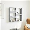 RJPLMFV Armadietto a Muro Grigio Cemento Mensole da Parete Mensole Decorative for camere da letto 80x15x80 cm Legno Multistrato