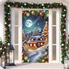 YJSZY Copri Porta Natalizio,Decorazioni Natalizie Per Porta,Copertura Divertente Babbo,Decori Natalizi Appendere Ingresso Banner,Copriporta Natalizio Per Casa,90 X 210 Cm Door Cover con Elastico (Color 5)