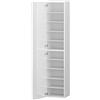 Web Convenienza - Mobile Ingresso Appendiabiti Moderno - Made in Italy - Collezione Harmony - Appendiabiti Aperto e Specchio con Struttura Bianca per Soggiorno (SCARPIERA)