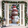 YJSZY Copri Porta Natalizio,Decorazioni Natalizie Per Porta,Copertura Divertente Babbo,Decori Natalizi Appendere Ingresso Banner,Copriporta Natalizio Per Casa,90 X 210 Cm Door Cover con Elastico (Color 7)