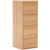HOMN LIVING Cassettiera Alta Tori, 4 cassetti, Finitura Rovere, 40 cm (Larghezza) x 40 cm (profondità) x 105 cm (Altezza)