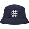 Buckets of Hats 3 Lions England - Cappello tradizionale da pescatore per tifosi di calcio e cricket, colore: blu navy, blu navy, Taglia unica