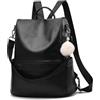 KurKur Borsa a tracolla da donna in pelle PU antifurto casual borsa a tracolla da donna alla moda, 1-3 A-marrone Large, L