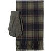 Barbour Set sciarpe e guanti uomo MGS0018 VERDE