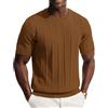 PJ PAUL JONES Maglietta da uomo a maniche corte con scollo rotondo, slim fit, per il tempo libero, estiva, cachi, M