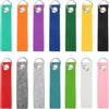QUARKZMAN 28 Pezzi Portachiavi in Feltro Kit, 13x3cm Ciondolo Rettangolare con Anello Vuoto in Acciaio Inossidabile Fai Da Te Scrivibile per Decorazione Chiavi Zaino Borsa, 14 Colori