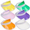 MIJOMA Set di 6 visiera parasole, stile anni '80, multicolore, unisex, per golf, tennis e sport all'aria aperta, impermeabile, traspirante, cappello da sole regolabile, taglia unica, multicolore,