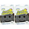 Scrub Daddy Scrub Mommy Style, Spugna Abrasiva Cucina su Due Lati, Alternativa Prodotti Cucina ai Panni Non Graffiati, Spugna Faccina Sorridente per Lavello, Bagno e Doccia, FlexTexture, Grigio