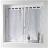 douceur d'Intérieur Chenilla Coppia Pompon passanti, motivo vela sabbia collegamento ciniglia poliestere, Poliestere, grigio, 90x60 cm