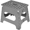 Homéa, Pedana in plastica pieghevole, 31 x 22 x 27 cm, resistente, 150 kg, colore: antracite