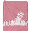 furn. Dessa Coperta - Morbida Coperta Geometrica Con Frange Tessuta Ad Asciugatura Rapida Per Interni/Esterni (Fucsia - 130x180cm)