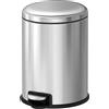 EKO Pattumiera Bagno Cucina 5L con Pedale | Acciaio Inox Antimpronta Compatta | Chiusura Silenziosa | Secchio Estraibile con Ferma Sacchetto | Design Elegante per Spazi Ridotti