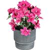 Flair Flower Fiore artificiale di azalea in vaso, 28 cm, rododendro, fiori artificiali in seta, fiori decorativi floreali, pianta in vaso, decorazione da tavolo