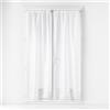 Douceur d'Intérieur Lissea Coppia di Tende a Vetro con Passanti, 2 x 70 x 200 cm, Tessuto sablé, Bianco