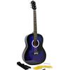 Martin Smith Chitarra acustica con corde, plettri e tracolla per chitarra,Blu
