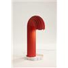 Generico Lampada LED di Design a Forma di Canna, Colore Rosso e Bianco, con Base Decorativa e Cavo USB