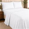 NARCISO Completo Lenzuola Matrimoniali 4 Pezzi Tinta Unita Embossed, Set Lenzuola Matrimoniali in Microfibra Traspirante ed Anallergica, Biancheria da Letto Made in Italy, Bianco