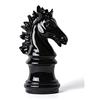 NENBOLEC Scacchi Scultura Figurina Cavaliere Statuetta Regalo Moderna Decorazione Arte Casa Soprammobili Ornamento Resina Statua Nero 25cm