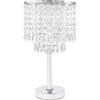 EasegantEl Lampada da tavolo, in vetro, decorazione soggiorno, camera da letto, ufficio, lampada da comodino in cristallo, lampada da tavolo a LED E27, dimmerabile, luce calda romantica, per bar
