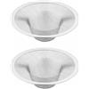 TopHomer Filtro per scarico del lavandino, 2 pezzi, in acciaio inox, filtro per lavello da cucina, bagno, vasca da bagno, doccia, scarico a pavimento, 9 cm (grande)