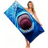 YskerrigToy Squalo Telo Mare, Telo Mare Microfibra, Asciugatura Veloce Piscina Accappatoio, Grande ad Asciugatura, per La Spiaggia, Asciugamano da Viaggio Portatile Fitness, Yoga 75×150CM