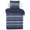 VISION JACK - 100% cotone - Set Copripiumoni 140 x 200cm con 1 federa 65 x 65cm per letto singolo - Tessuto morbido e confortevole - Colore: Blu - Certificato Oeko-Tex