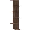 vidaXL Scaffale Angolare Muro Rovere Marrone 36,5x36,5x140 cm Legno