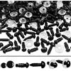 FANGZIDM 100PCS Occhi di Sicurezza con Rondelle 5mm 7mm Occhi Giocattolo in Plastica Nera per Creazione Bambole Fai-da-Te
