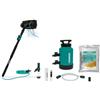 VONROC Kit Pulizia Pannelli fotovoltaici, 1,8m, + Filtro ad Acqua Pura di - Pulizia Senza Aloni per Vetri, Auto, Camper e Pannelli Solari - con Resina 4.5L, TDS Meter, Dosatore Sapone