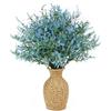 LPARMJIT Fiori artificiali per esterni, piante artificiali, da appendere, vaso da fiori, recinzione, per interni ed esterni, veranda, vaso, decorazione, blu, 8 pezzi