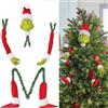 YeahBoom Grinch Decorazioni Natalizie, Ciondoli per Albero di Natale Grinch, Divertenti Accessori per Natale Corpo degli Elfetti