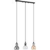 Uniprodo UNI_LD_03 - Lampadario a sospensione con 5 lampadine E27, 40 W, in vetro fumo, lampada a sospensione